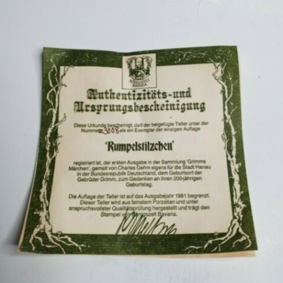 1981 Konigszelt Bavaria 'Rumpelstilzchen' Coll Pla - Picture 3 of 3
